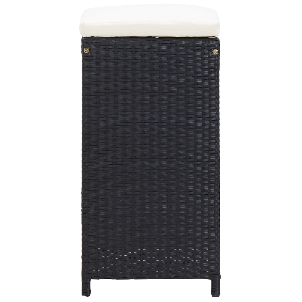 Ensemble de bar d'extérieur 9 pcs Résine tressée Noir - XIOS