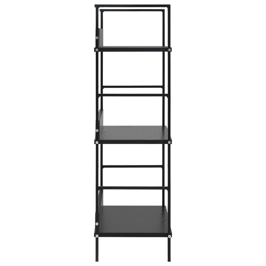 Bibliothèque à 3 niveaux noir 60x27,6x90,5 cm bois d'ingénierie - XIOS
