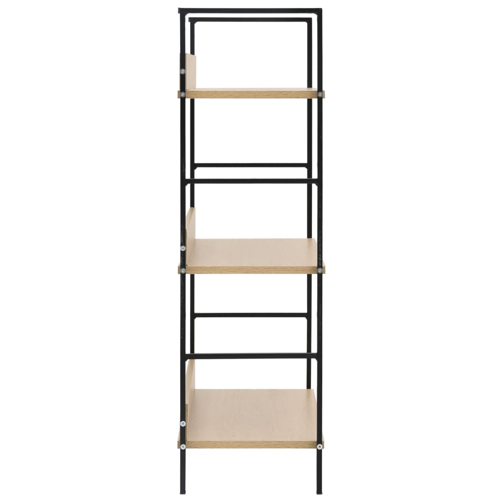 Bibliothèque à 3 niveaux chêne 60x27,6x90,5cm bois d'ingénierie - XIOS