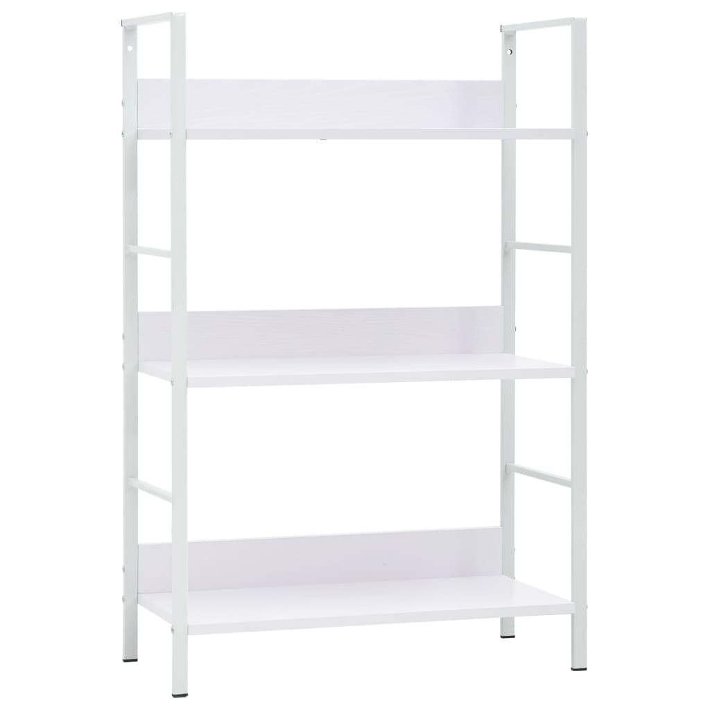 Bibliothèque à 3 niveaux blanc 60x27,6x90,5cm bois d'ingénierie - XIOS