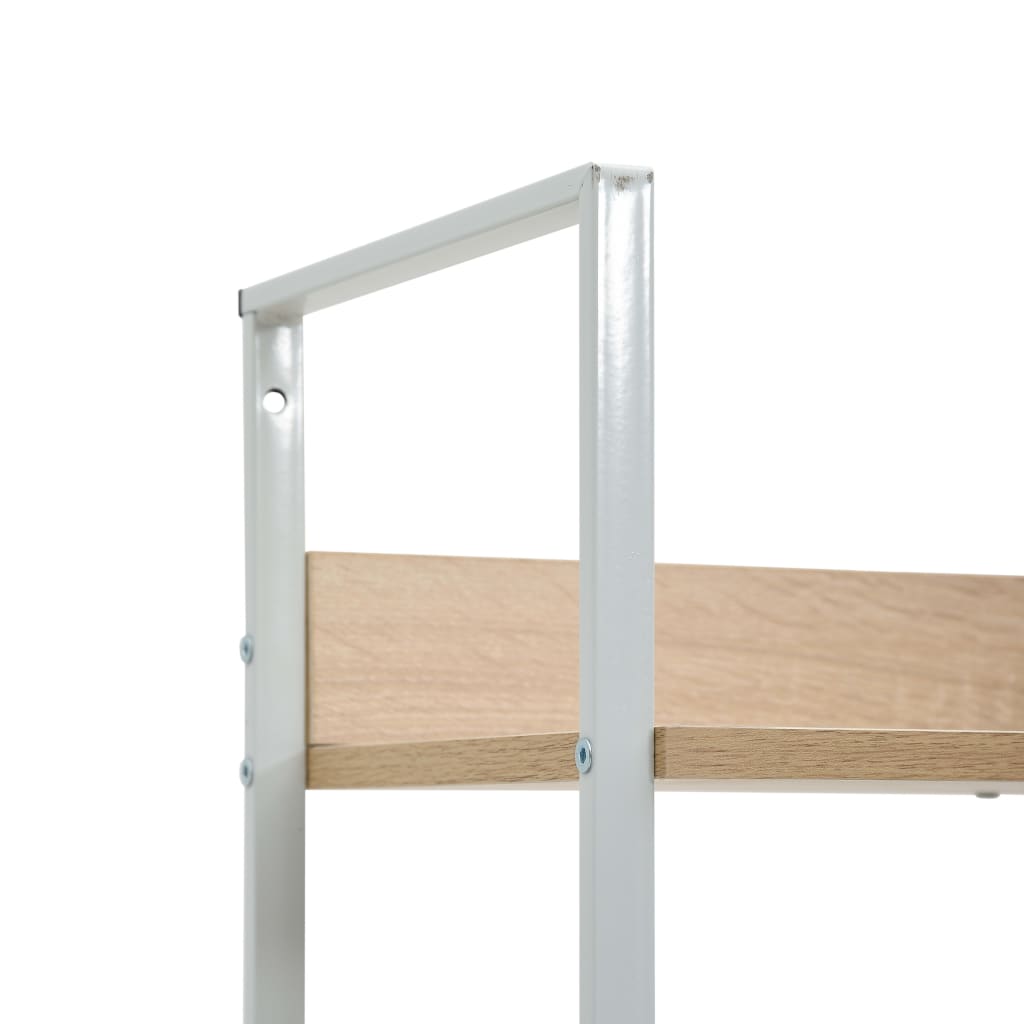 Bibliothèque à 3 niveaux chêne 60x27,6x90,5cm bois d'ingénierie - XIOS