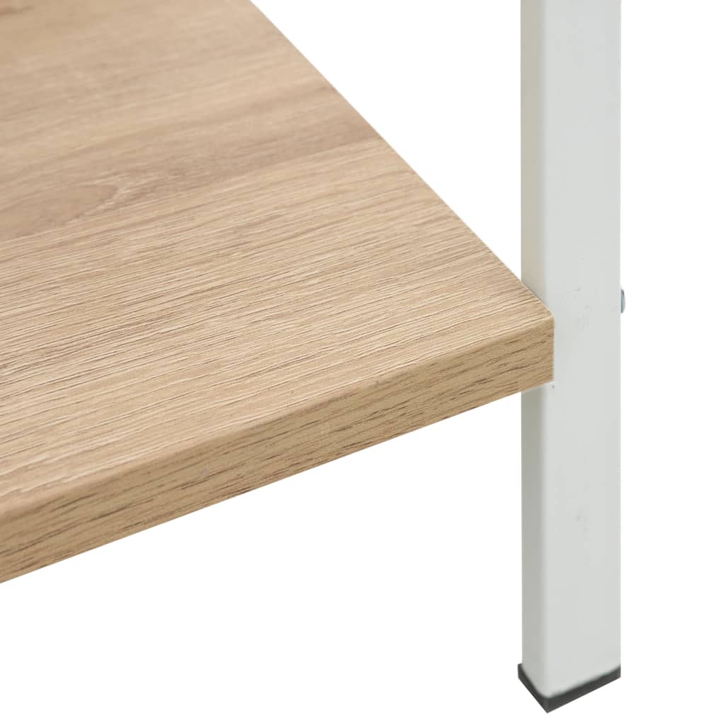 Bibliothèque à 3 niveaux chêne 60x27,6x90,5cm bois d'ingénierie - XIOS