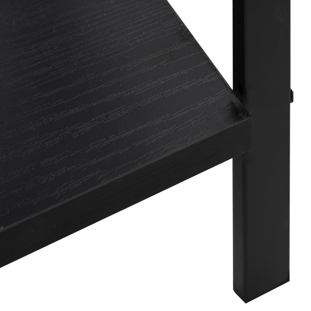 Bibliothèque à 4 niveaux noir 60x27,6x124,5cm bois d'ingénierie - XIOS