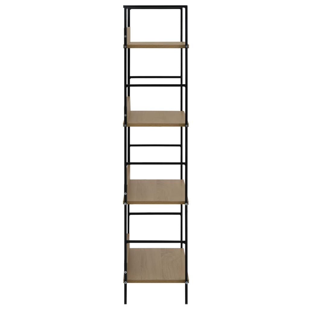 Bibliothèque à 4 niveaux chêne 60x27,6x124,5 cm bois ingénierie - XIOS