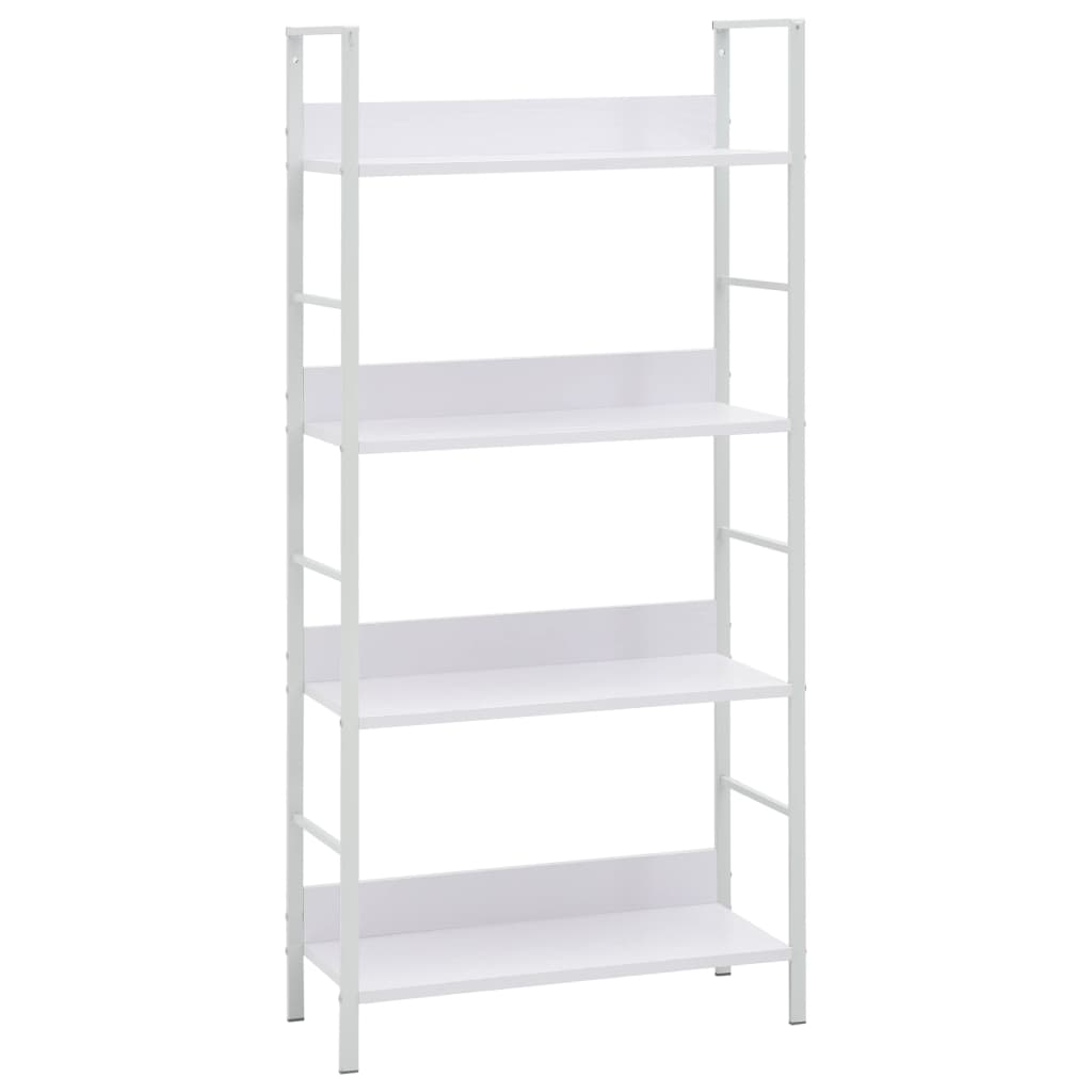 Bibliothèque à 4 niveaux blanc 60x27,6x124,5 cm bois ingénierie
