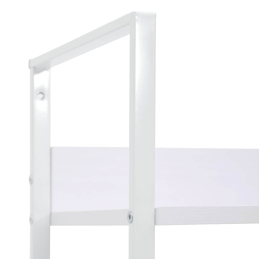 Bibliothèque à 4 niveaux blanc 60x27,6x124,5 cm bois ingénierie - XIOS