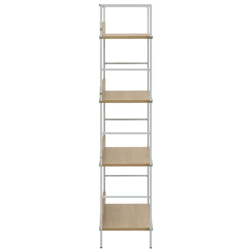 Bibliothèque à 4 niveaux chêne 60x27,6x124,5 cm bois ingénierie - XIOS