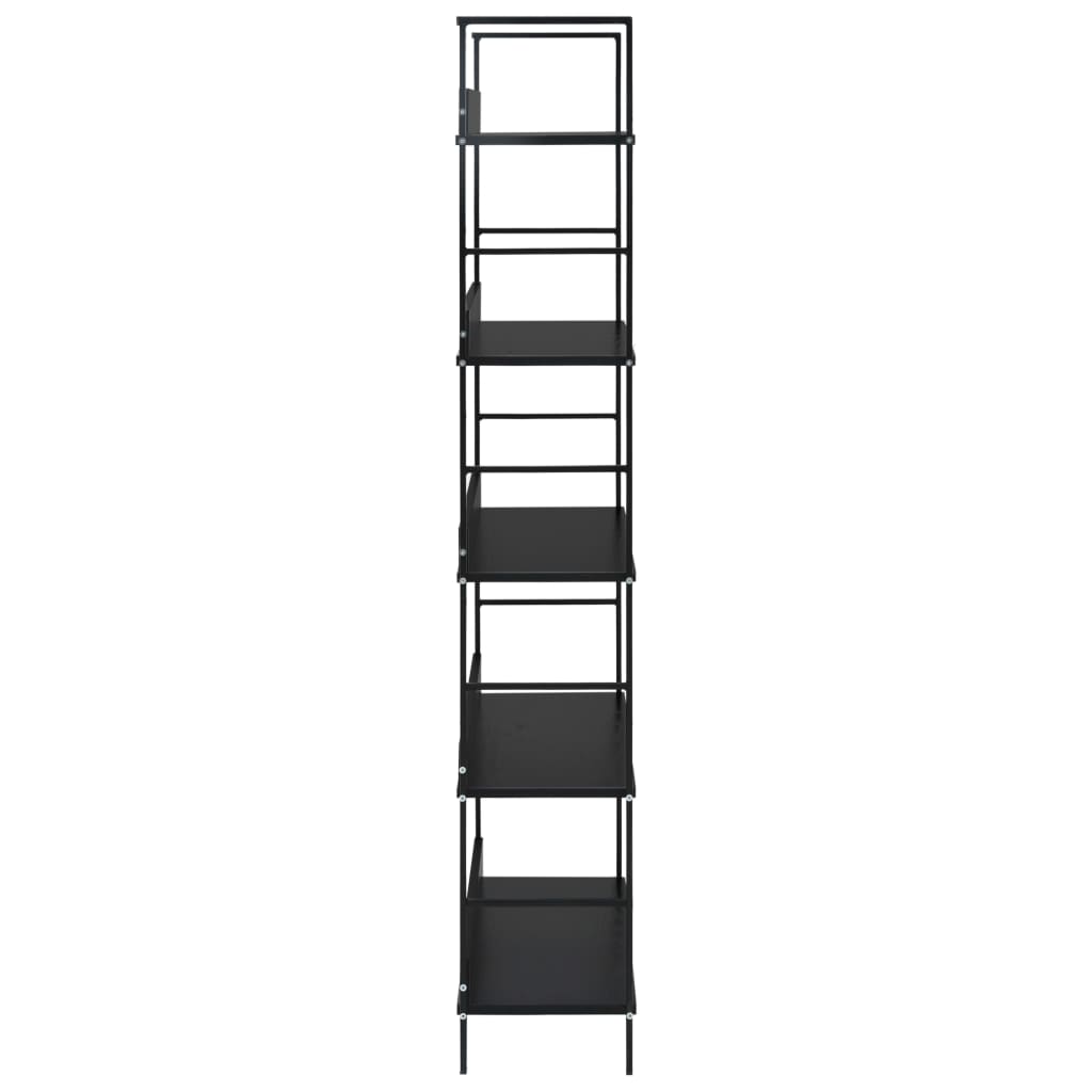 Bibliothèque à 5 niveaux noir 60x27,6x158,5cm bois d'ingénierie - XIOS