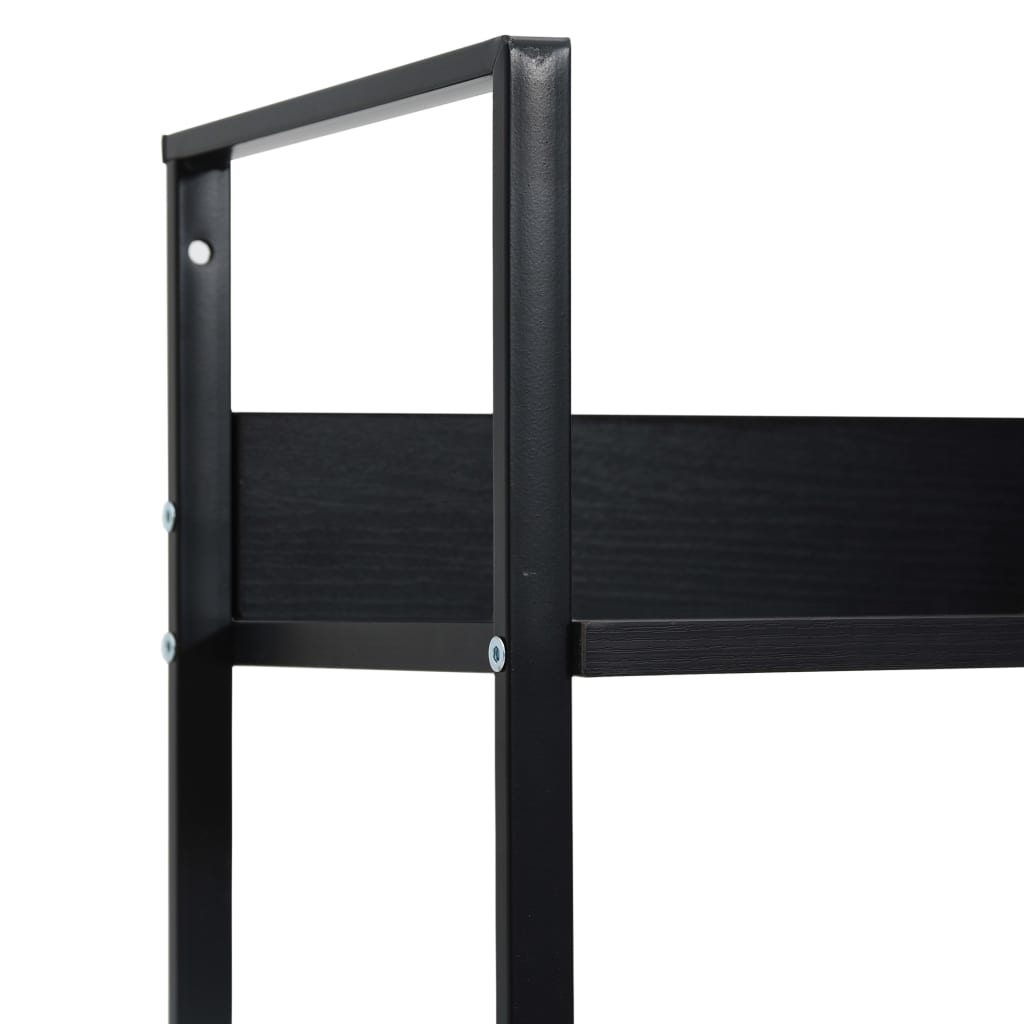 Bibliothèque à 5 niveaux noir 60x27,6x158,5cm bois d'ingénierie - XIOS