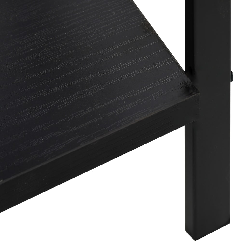 Bibliothèque à 5 niveaux noir 60x27,6x158,5cm bois d'ingénierie - XIOS