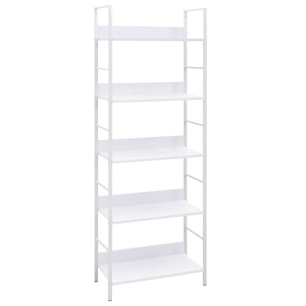 Bibliothèque à 5 niveaux noir 60x27,6x158,5cm bois d'ingénierie - XIOS
