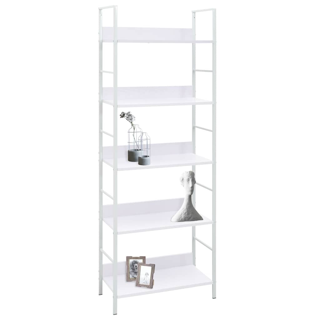Bibliothèque à 5 niveaux noir 60x27,6x158,5cm bois d'ingénierie - XIOS