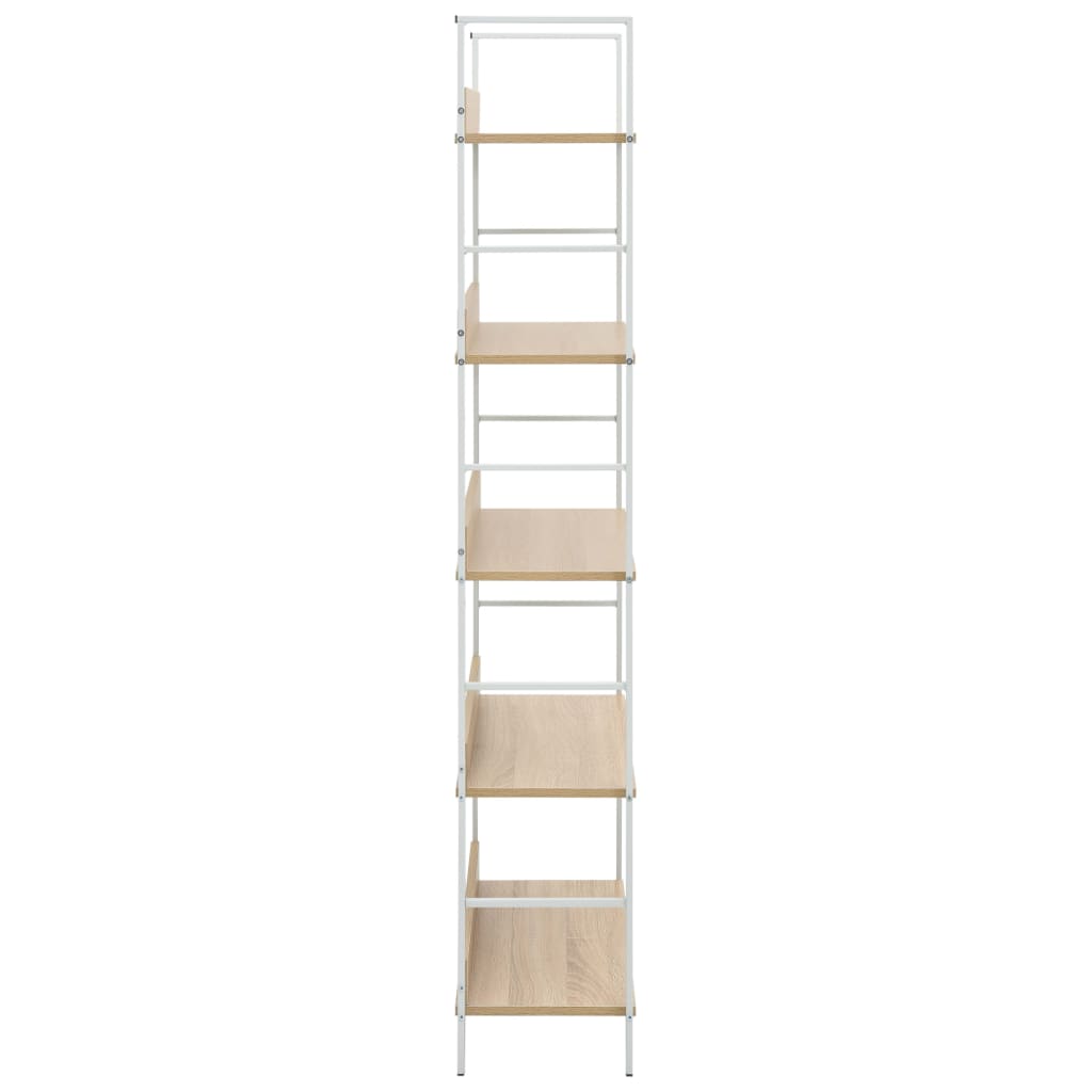 Bibliothèque à 5 niveaux chêne 60x27,6x158,5 cm bois ingénierie - XIOS