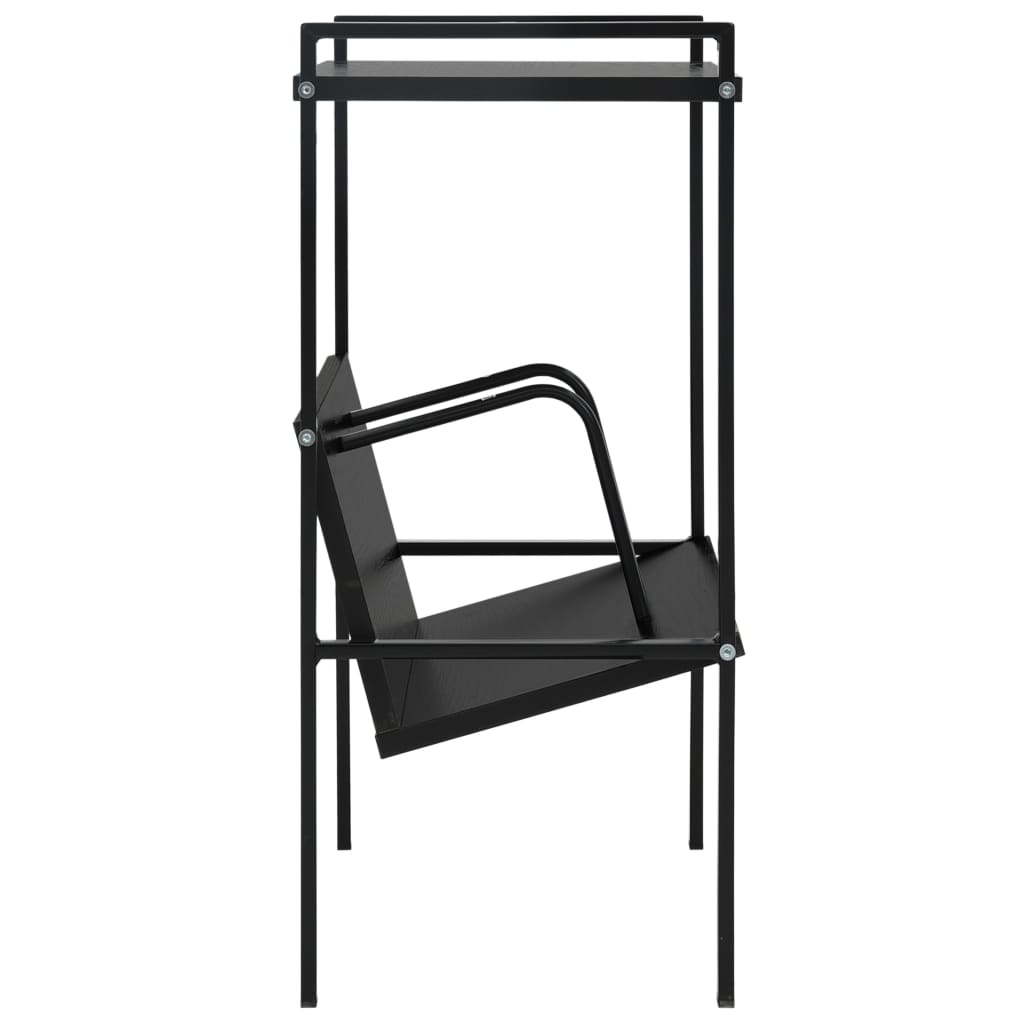 Bibliothèque 2 niveaux Noir 52x28x59 cm bois d'ingénierie - XIOS