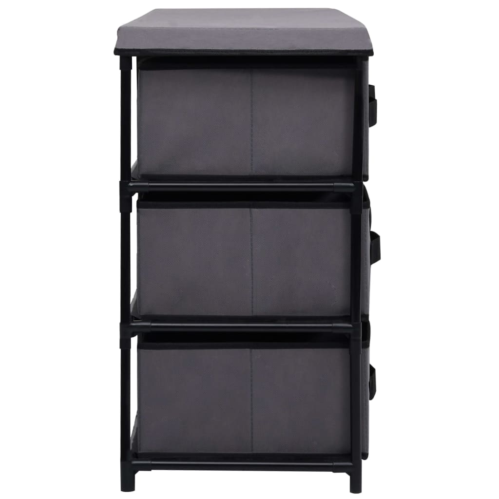 Armoire de rangement à 6 tiroirs 55x29x55 cm Gris Acier