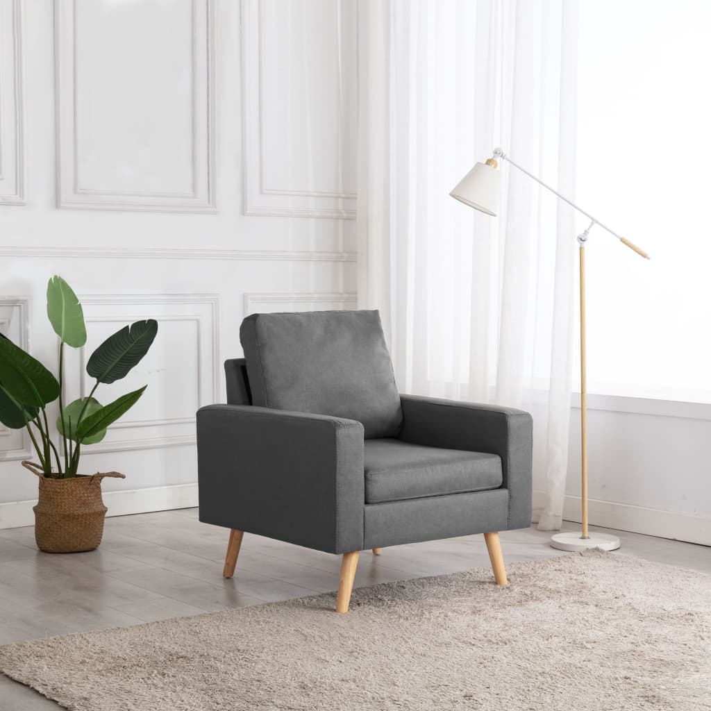 Fauteuil gris foncé tissu - XIOS