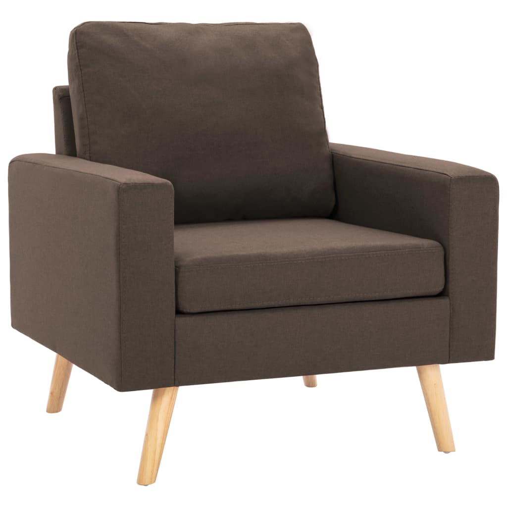 Fauteuil marron tissu - XIOS