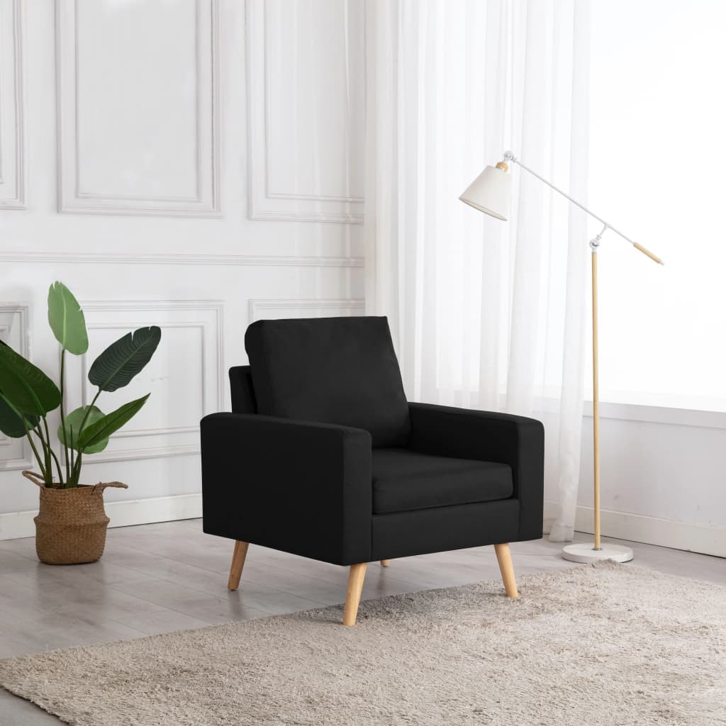 Fauteuil Noir Tissu - XIOS