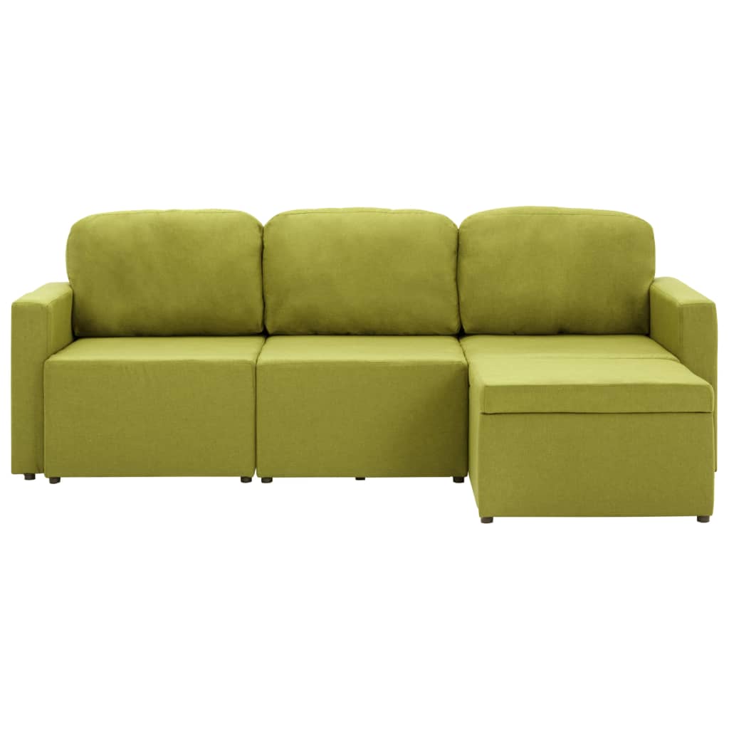 Canapé-lit modulaire 3 places Vert Tissu - XIOS