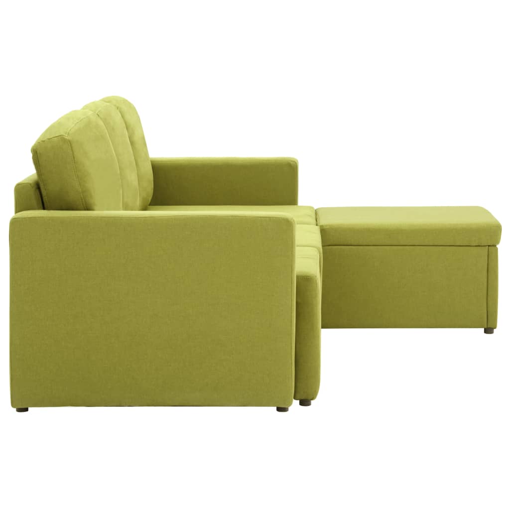 Canapé-lit modulaire 3 places Vert Tissu - XIOS