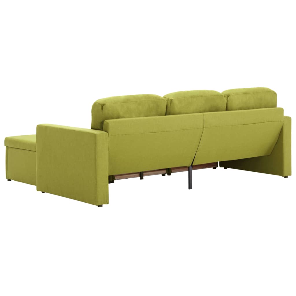 Canapé-lit modulaire 3 places Vert Tissu - XIOS