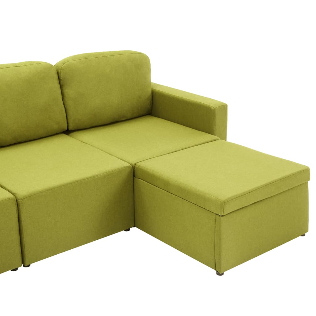 Canapé-lit modulaire 3 places Vert Tissu - XIOS