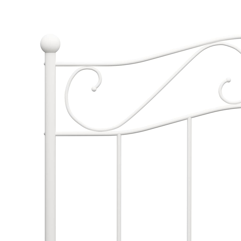 Cadre de lit sans matelas blanc métal 100x200 cm - XIOS