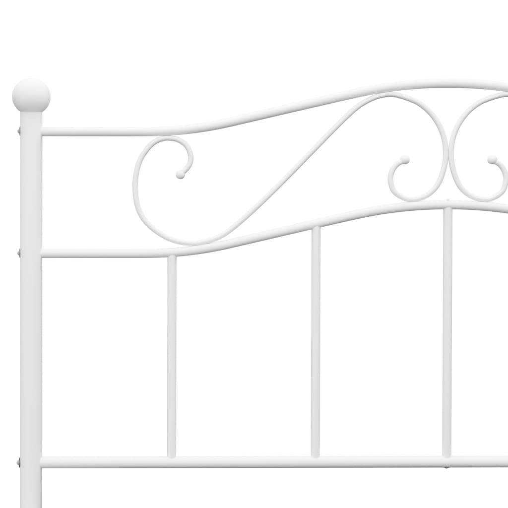 Cadre de lit sans matelas blanc métal 120x200 cm - XIOS