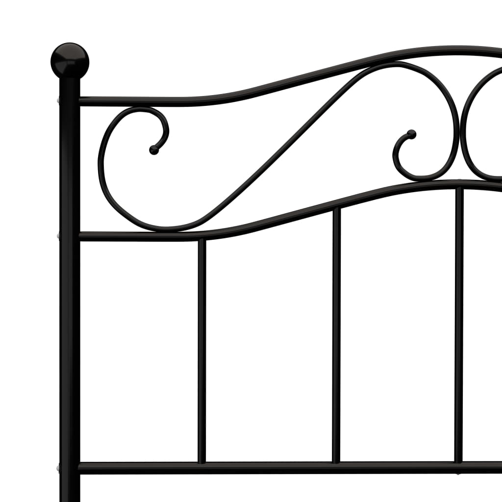 Cadre de lit sans matelas noir métal 100x200 cm - XIOS
