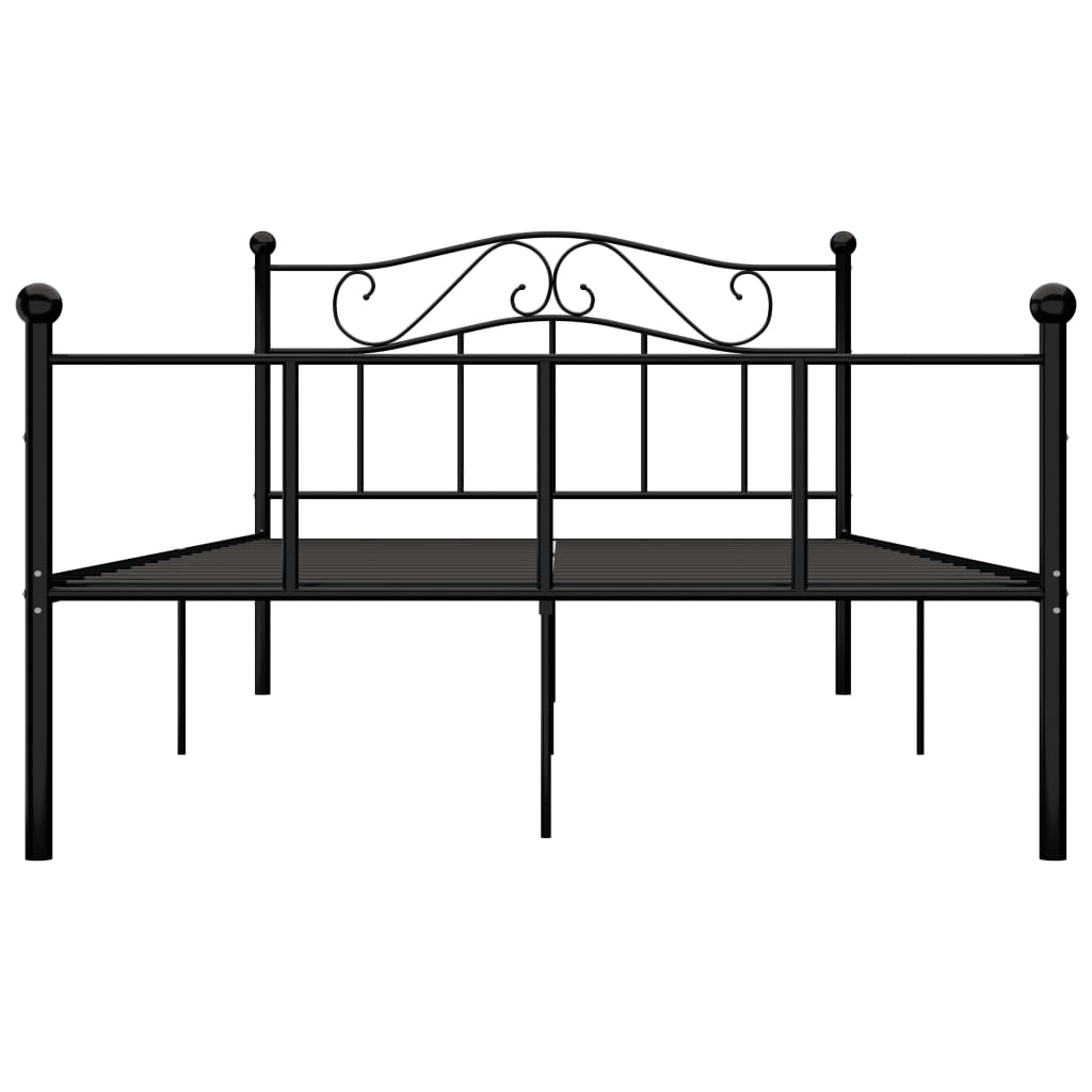 Cadre de lit sans matelas noir métal 140x200 cm - XIOS
