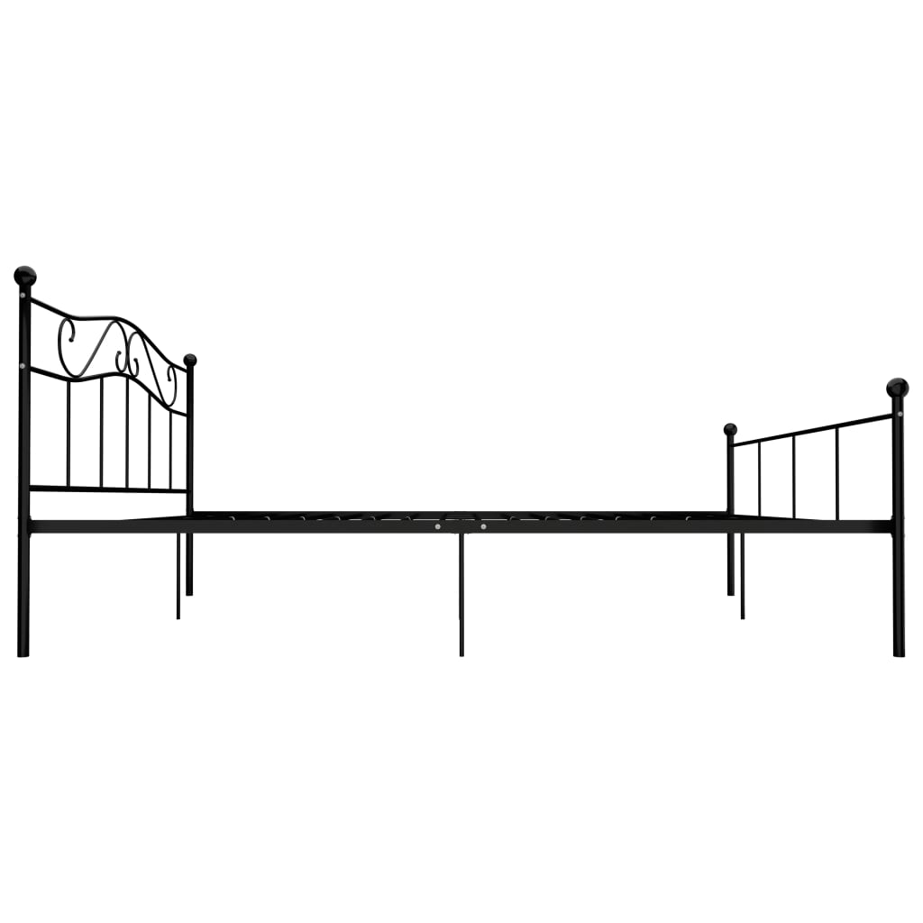 Cadre de lit sans matelas noir métal 180x200 cm - XIOS