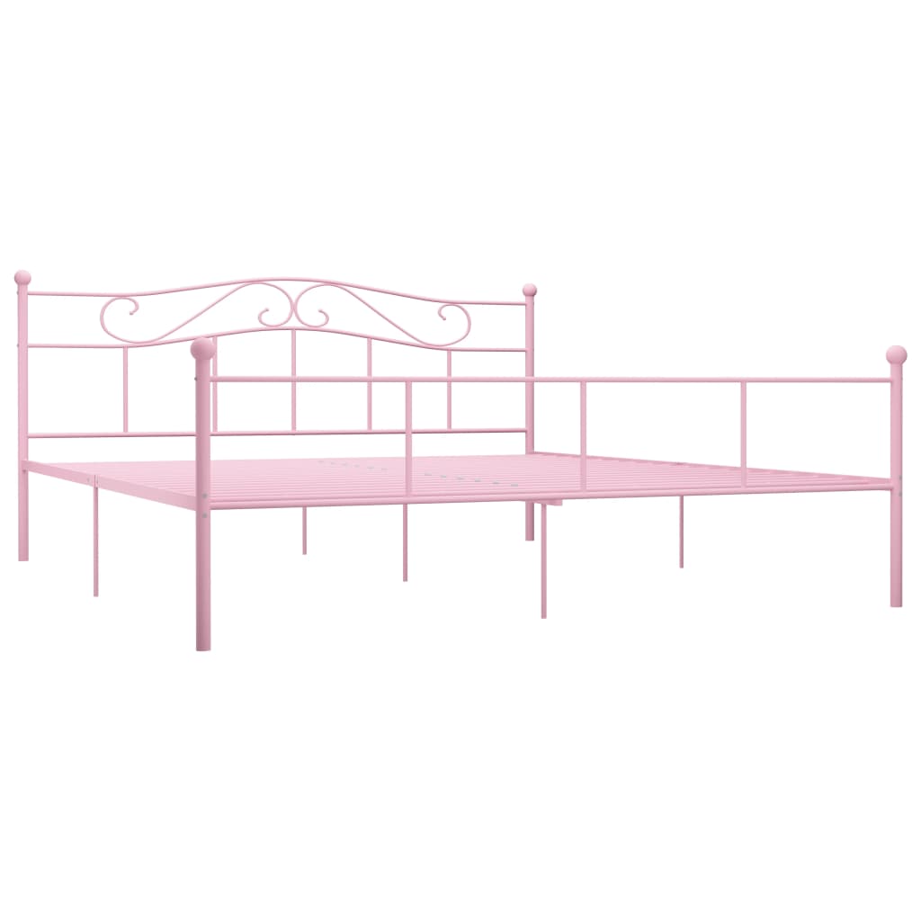 Cadre de lit Rose Métal 200x200 cm - XIOS