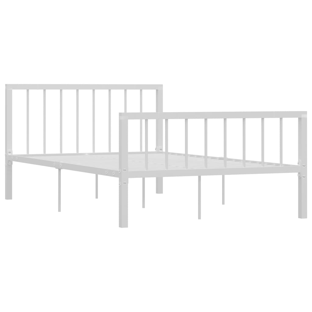Cadre de lit sans matelas blanc métal 120x200 cm - XIOS