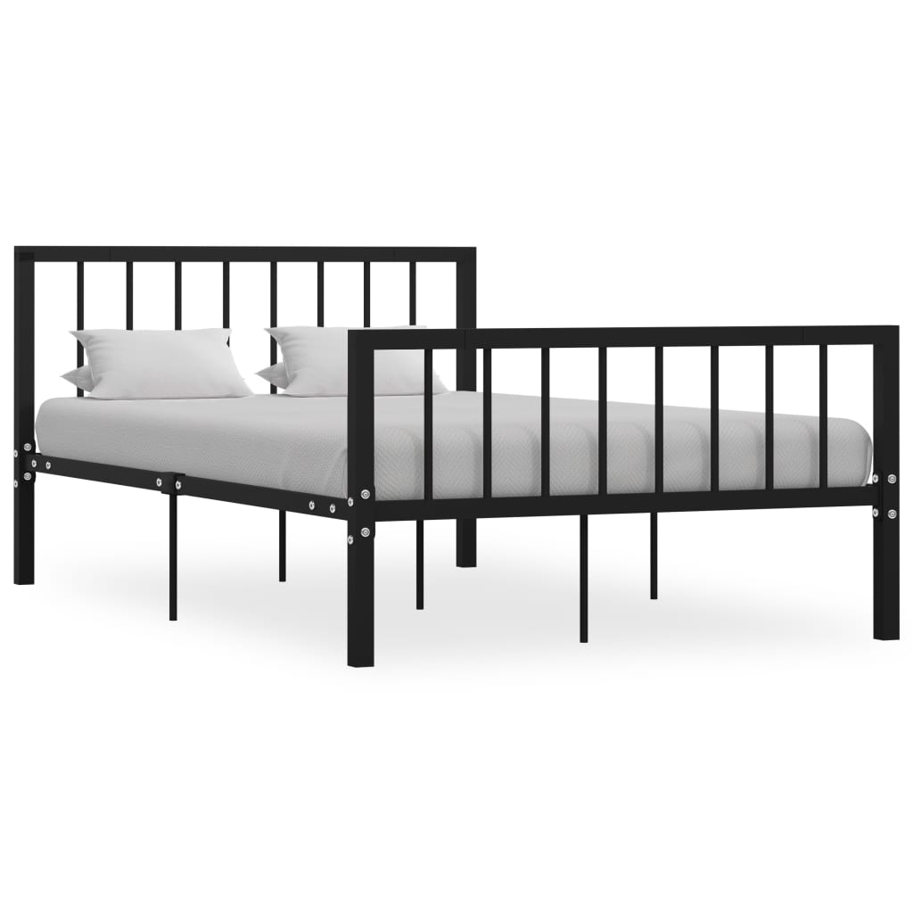 Cadre de lit sans matelas noir métal 120x200 cm - XIOS