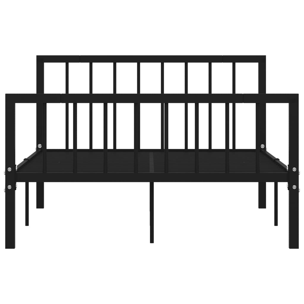 Cadre de lit sans matelas noir métal 120x200 cm - XIOS