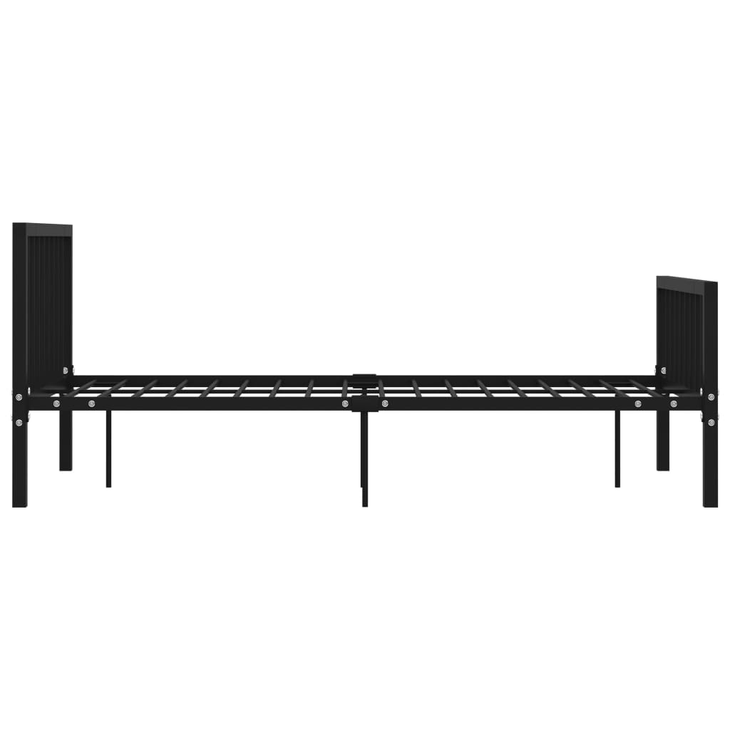 Cadre de lit sans matelas noir métal 120x200 cm - XIOS