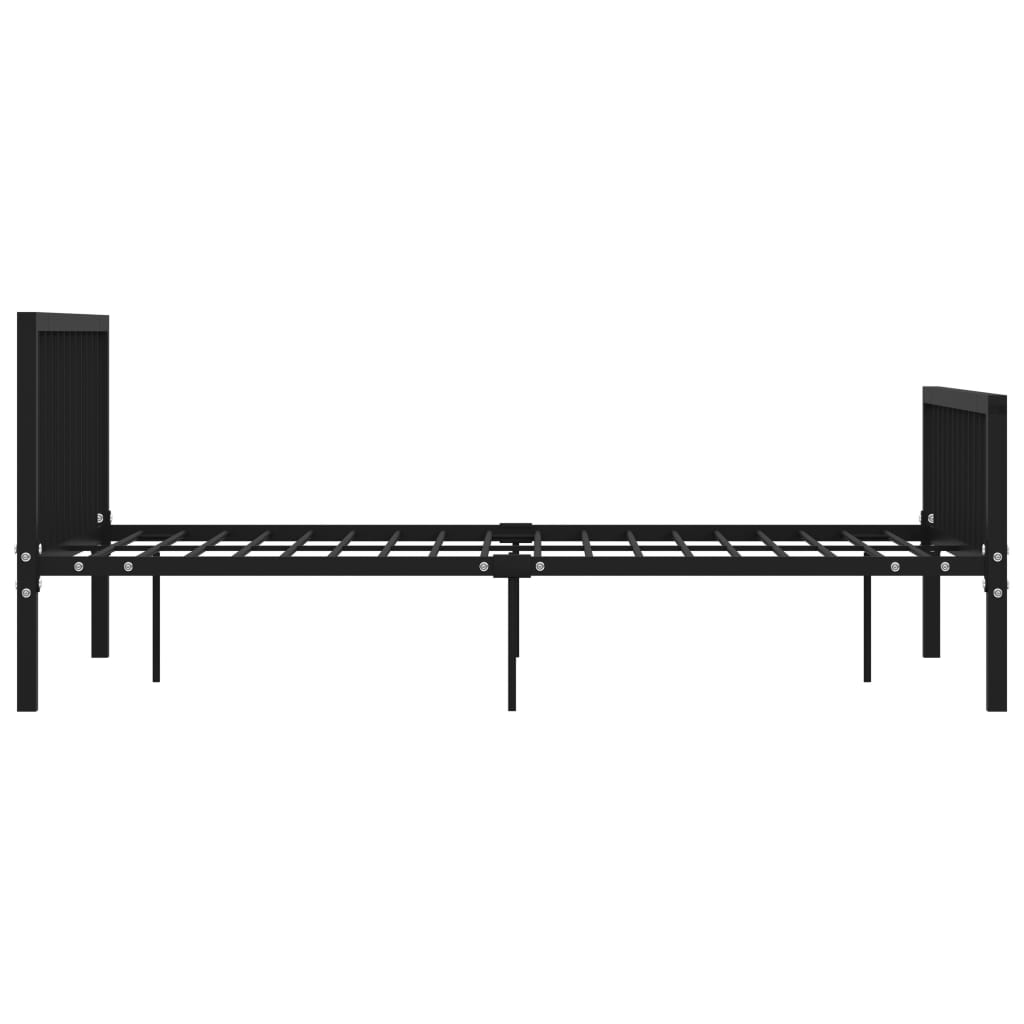 Cadre de lit sans matelas noir métal 160x200 cm - XIOS