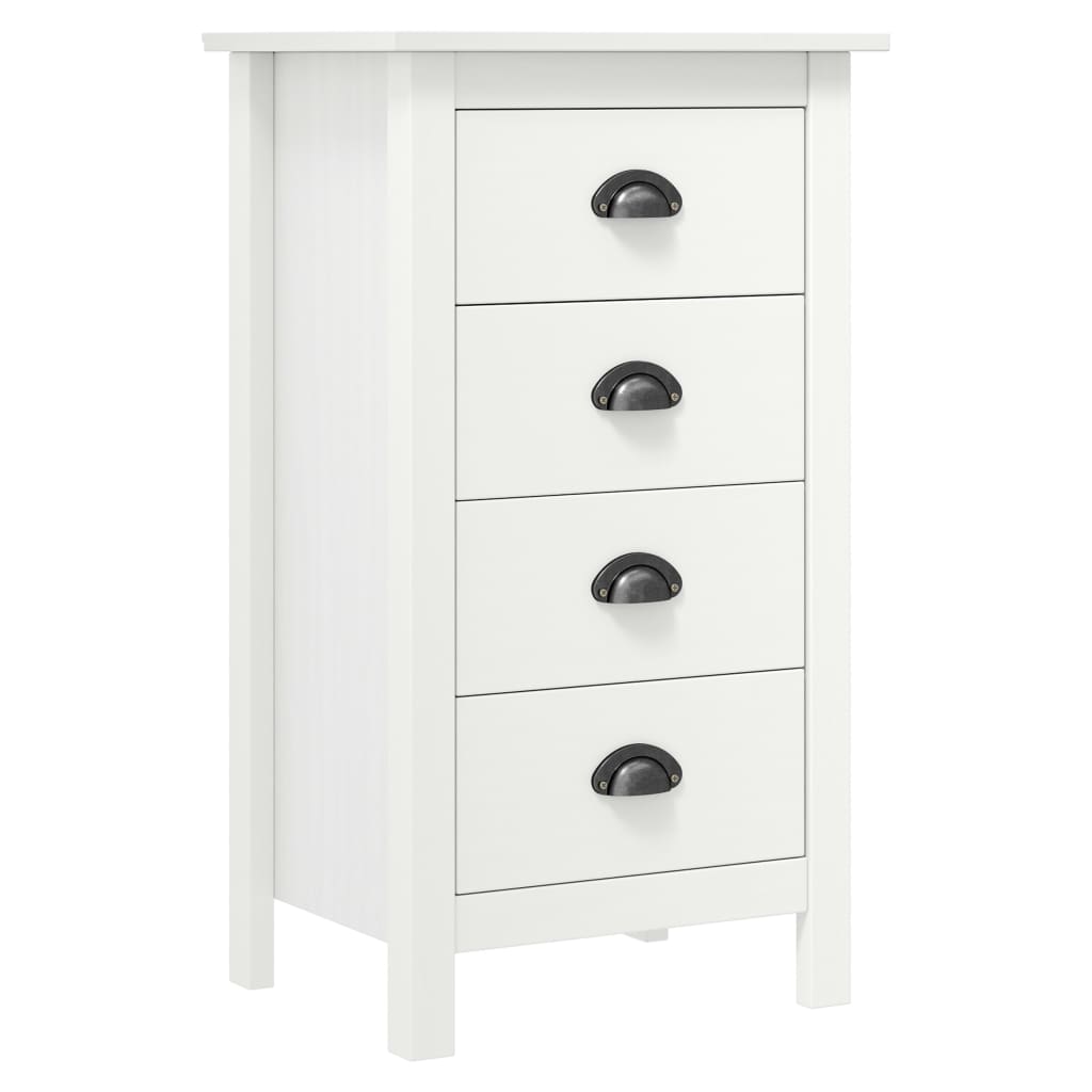 Buffet Hill Blanc 46x35x80 cm Bois de pin solide - XIOS
