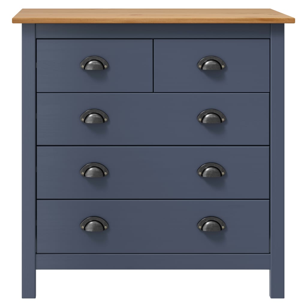 Buffet Hill Gris 79x40x80 cm Bois de pin solide - XIOS