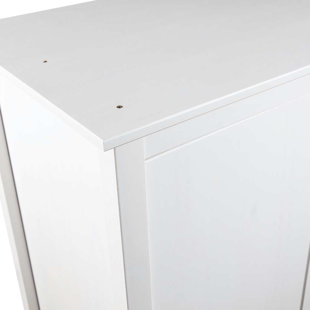 Garde-robe à 2 portes Hill Blanc 89x50x170cm Bois de pin solide - XIOS