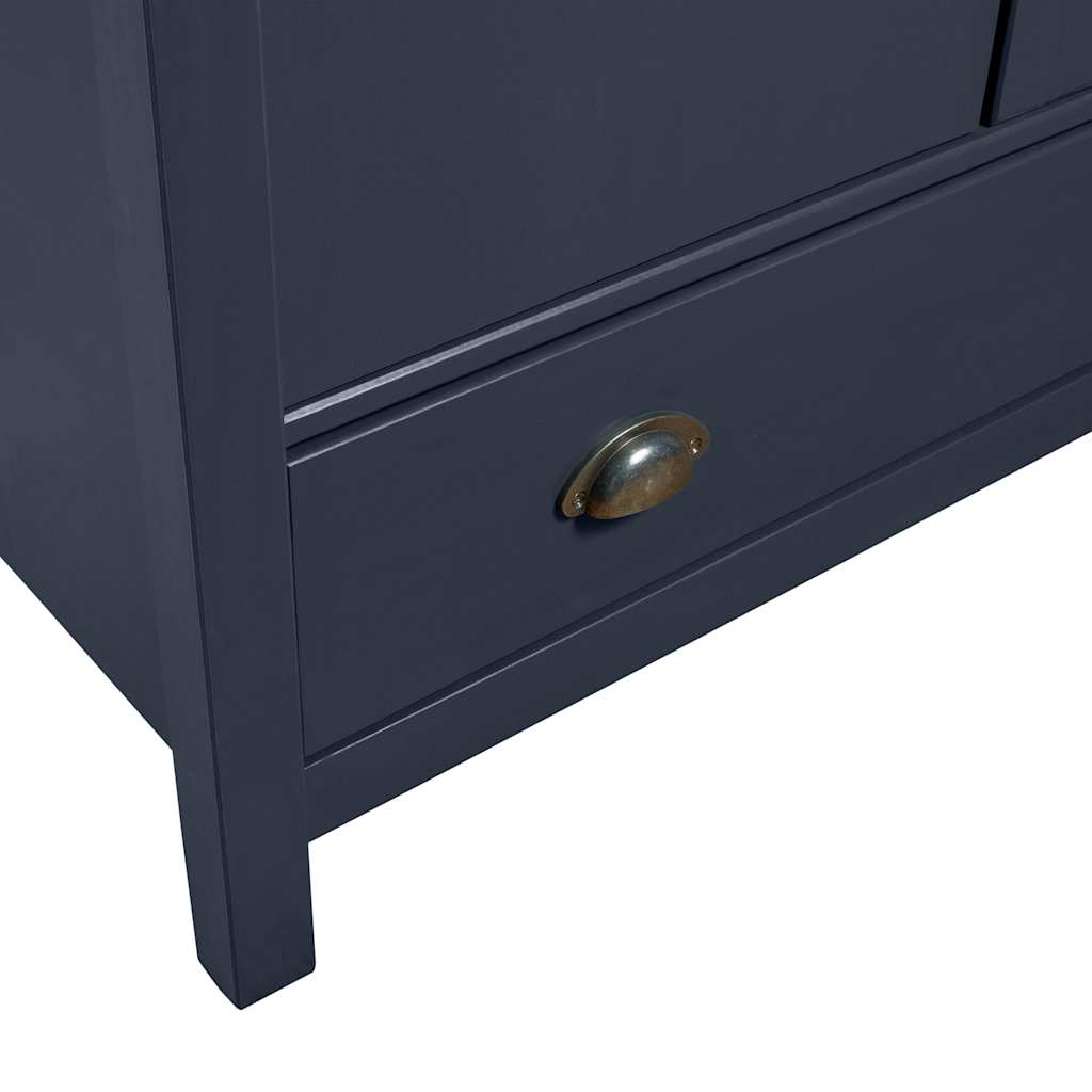 Garde-robe à 3 portes Hill Gris 127x50x170 cm Pin solide - XIOS
