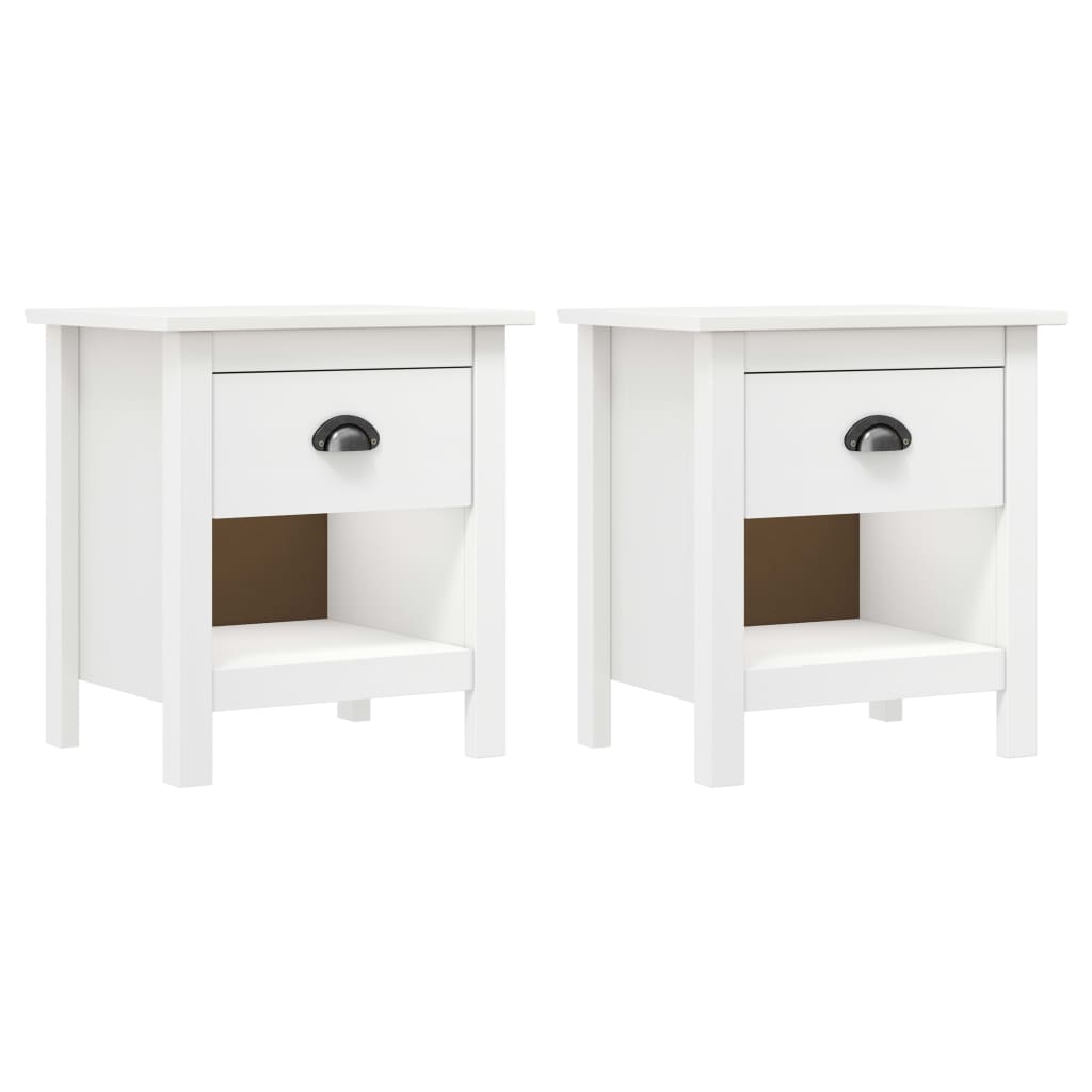 Tables de chevet 2 pcs Hill 46x35x49,5 cm Bois de pin solide - XIOS
