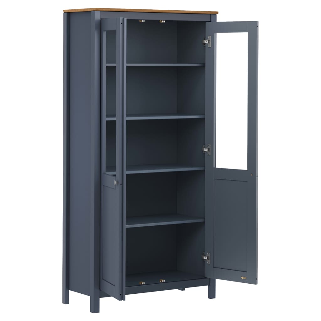 Buffet Hill Gris 85x37x170,5 cm Bois de pin solide - XIOS