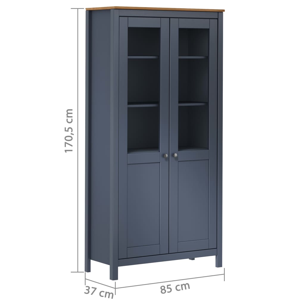 Buffet Hill Gris 85x37x170,5 cm Bois de pin solide - XIOS