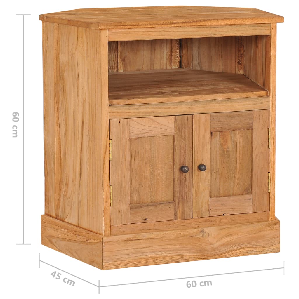Buffet d'angle 60x45x60 cm bois de teck massif