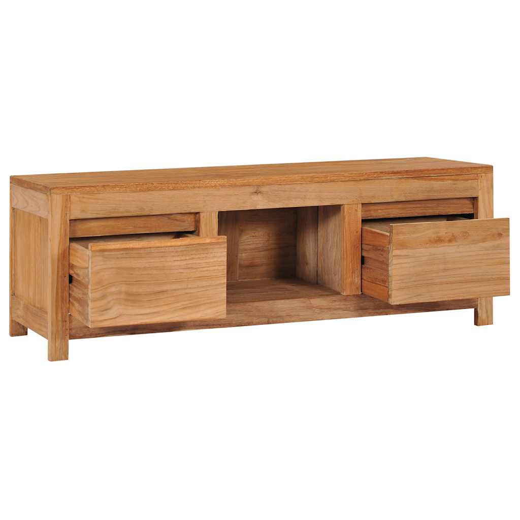 Meuble TV 100x30x35 cm bois de teck massif - XIOS