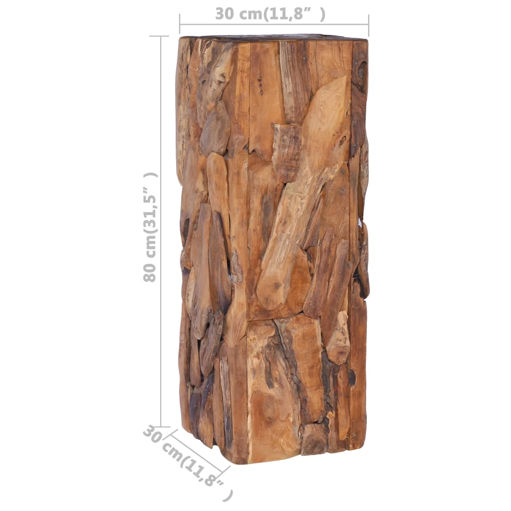 Table d'appoint 30x30x80 cm Bois de teck solide - XIOS