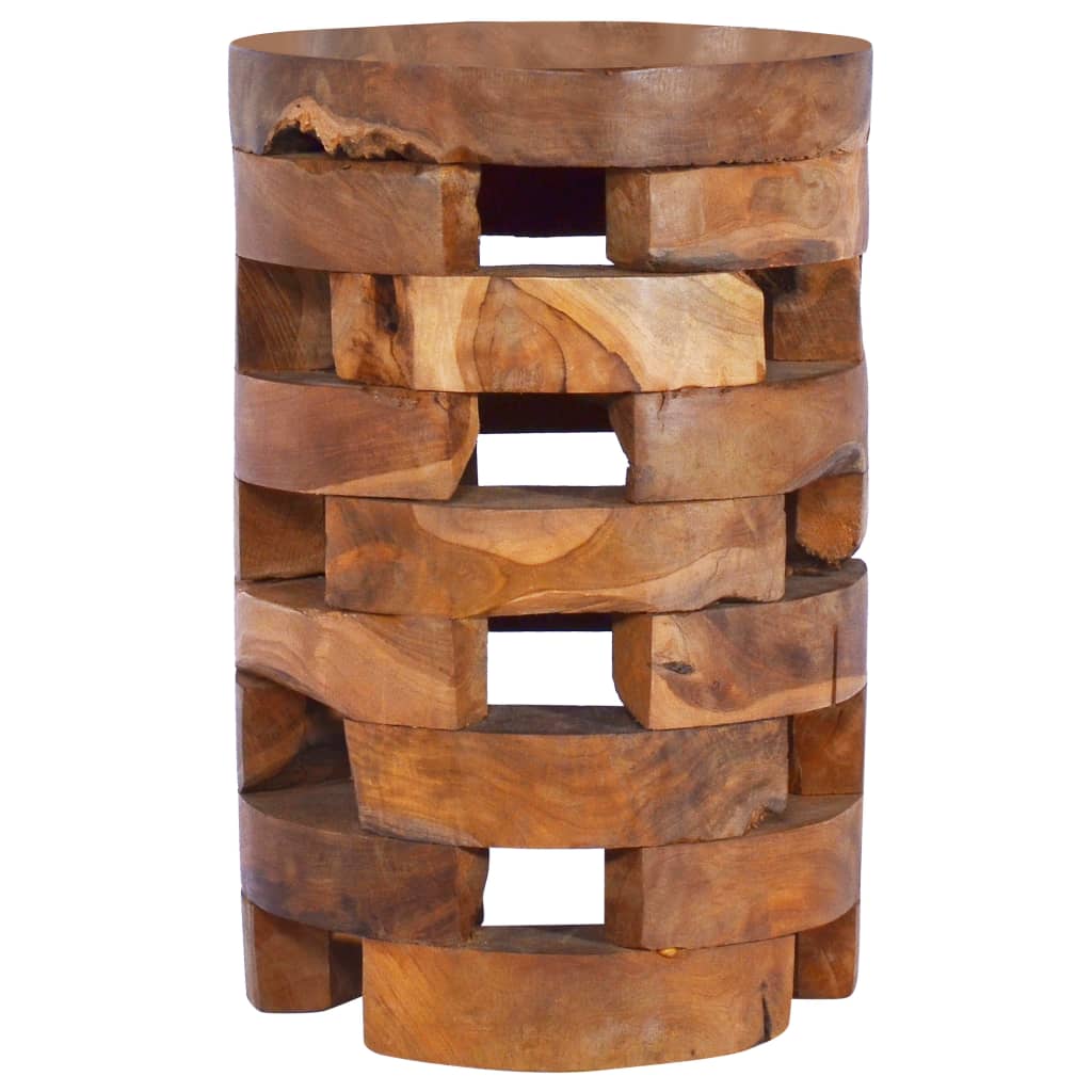 Table de chevet 30x30x45 cm Bois de teck massif - XIOS