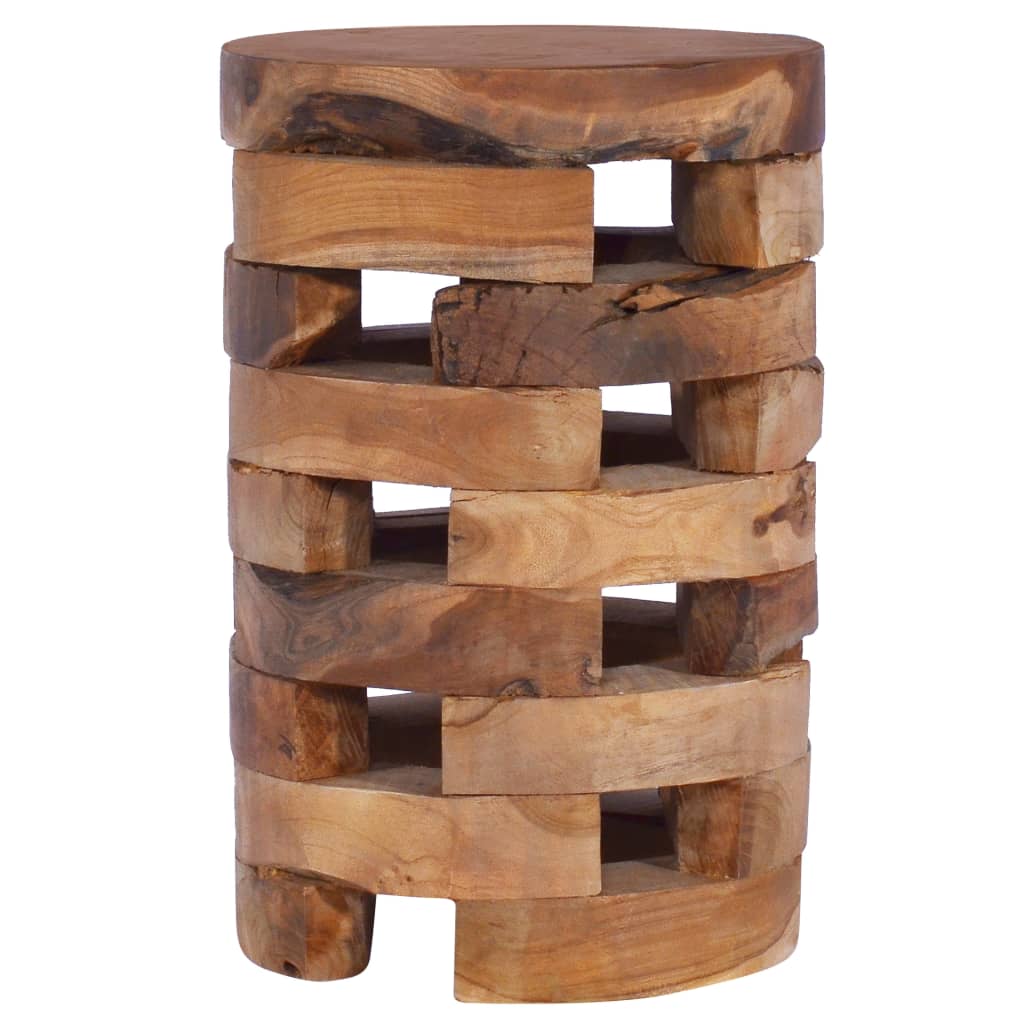 Table de chevet 30x30x45 cm Bois de teck massif - XIOS