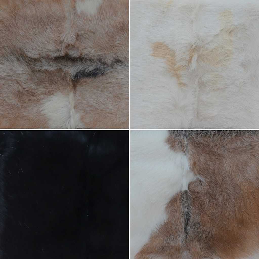 Tabouret pliable cuir de chèvre et bois de teck massif - XIOS